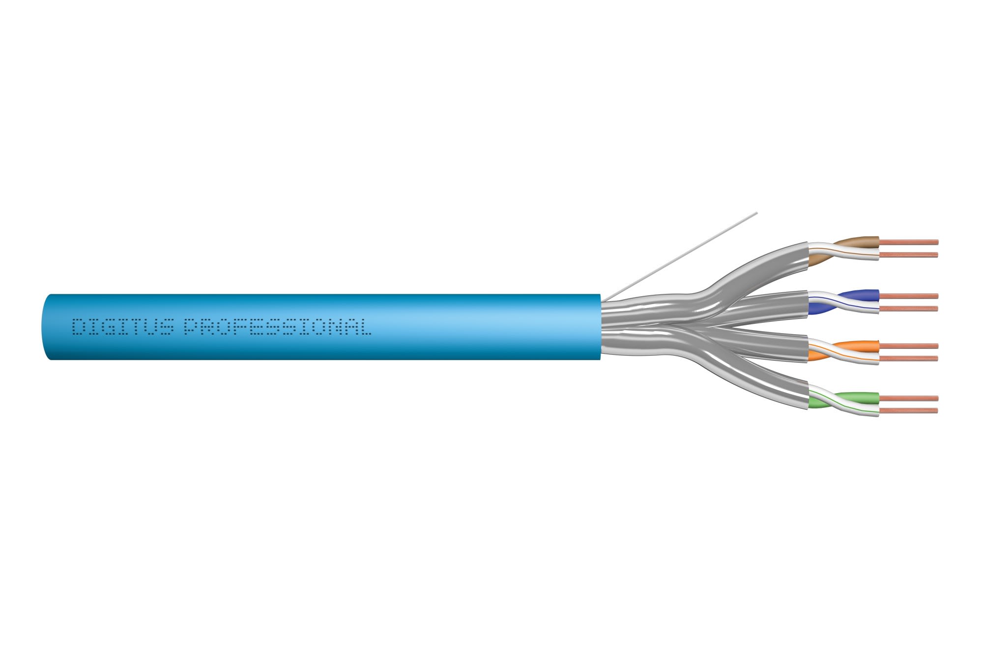 Assmann Electronic - CAT6A U-FTP, 500mHz Cca (EN 50575), AWG 23/1, 500m, Sx bleu