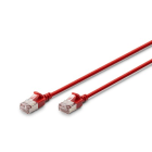 Assmann Electronic - CAT6A F-FTP câble réseau fin et flexible cuivre, LSZH AWG 32/7, 0.3m, rouge