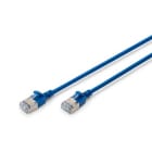 Assmann Electronic - CAT6A F-FTP câble réseau fin et flexible cuivre, LSZH AWG 32/7,  5m, bleu
