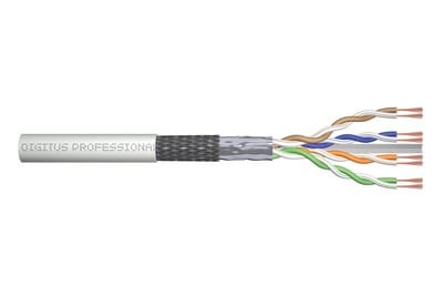 Assmann Electronic - Câble à paire torsadée CAT6 SF-UTP brut 100m, Box, AWG 26/7, LSZH, Sx, Gris