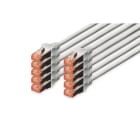 Assmann Electronic - Câble CAT6 S-FTP, Cu, LSZH AWG 27/7, 0,25 m, 10 pièces, gris