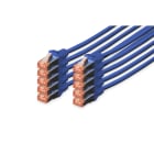 Assmann Electronic - Câble CAT6 S-FTP, Cu, LSZH AWG 27/7, longueur 2 m, 10 pièces, couleur bleu