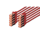 Assmann Electronic - Câble CAT6 S-FTP, Cu, LSZH AWG 27/7, longueur 3 m, 10 pièces, couleur rouge