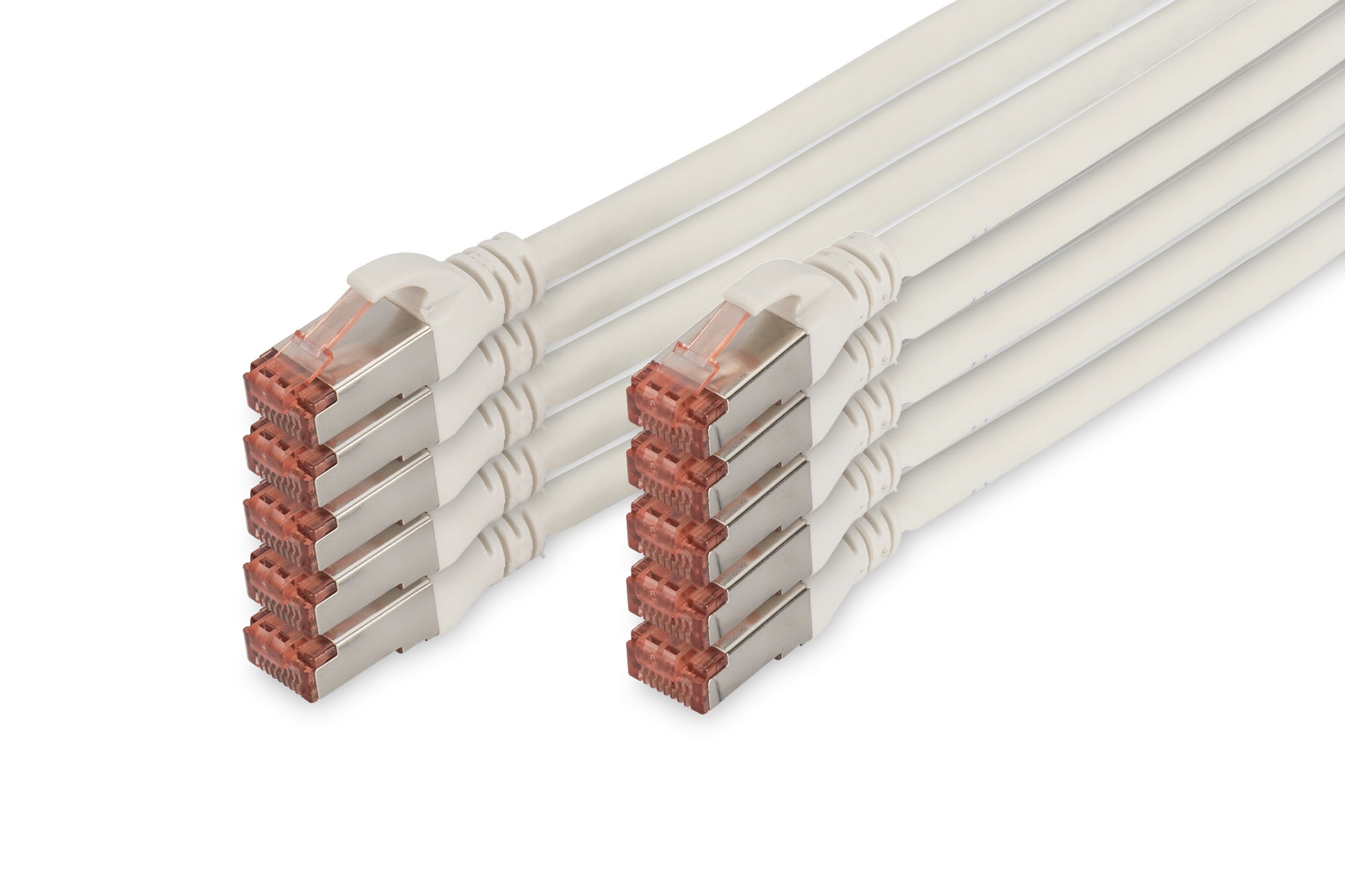 Assmann Electronic - Câble CAT6 S-FTP, Cu, LSZH AWG 27/7, longueur 3 m, 10 pièces, couleur blanc