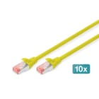 Assmann Electronic - Câble CAT6 S-FTP, Cu, LSZH AWG 27/7, longueur 3 m, 10 pièces, couleur jaune