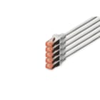 Assmann Electronic - Câble patch CAT 6 S-FTP, Cu, LSZH AWG 27/7, longueur 7 m, 5 pièces, couleur gris