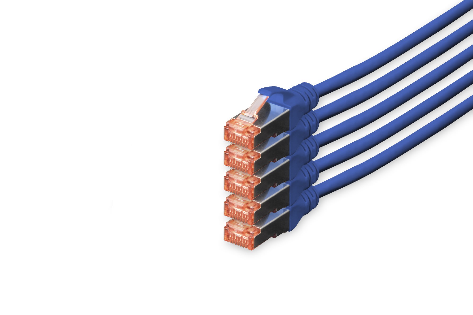Assmann Electronic - Câble CAT6 S-FTP, Cu, LSZH AWG 27/7, longueur 10 m, 5 pièces, couleur bleu
