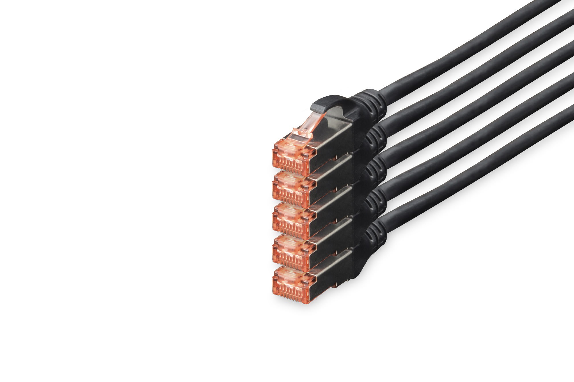Assmann Electronic - Câble CAT6 S-FTP, Cu, LSZH AWG 27/7, longueur 10 m, 5 pièces, couleur noir
