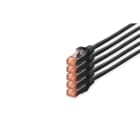 Assmann Electronic - Câble CAT6 S-FTP, Cu, LSZH AWG 27/7, longueur 10 m, 5 pièces, couleur noir