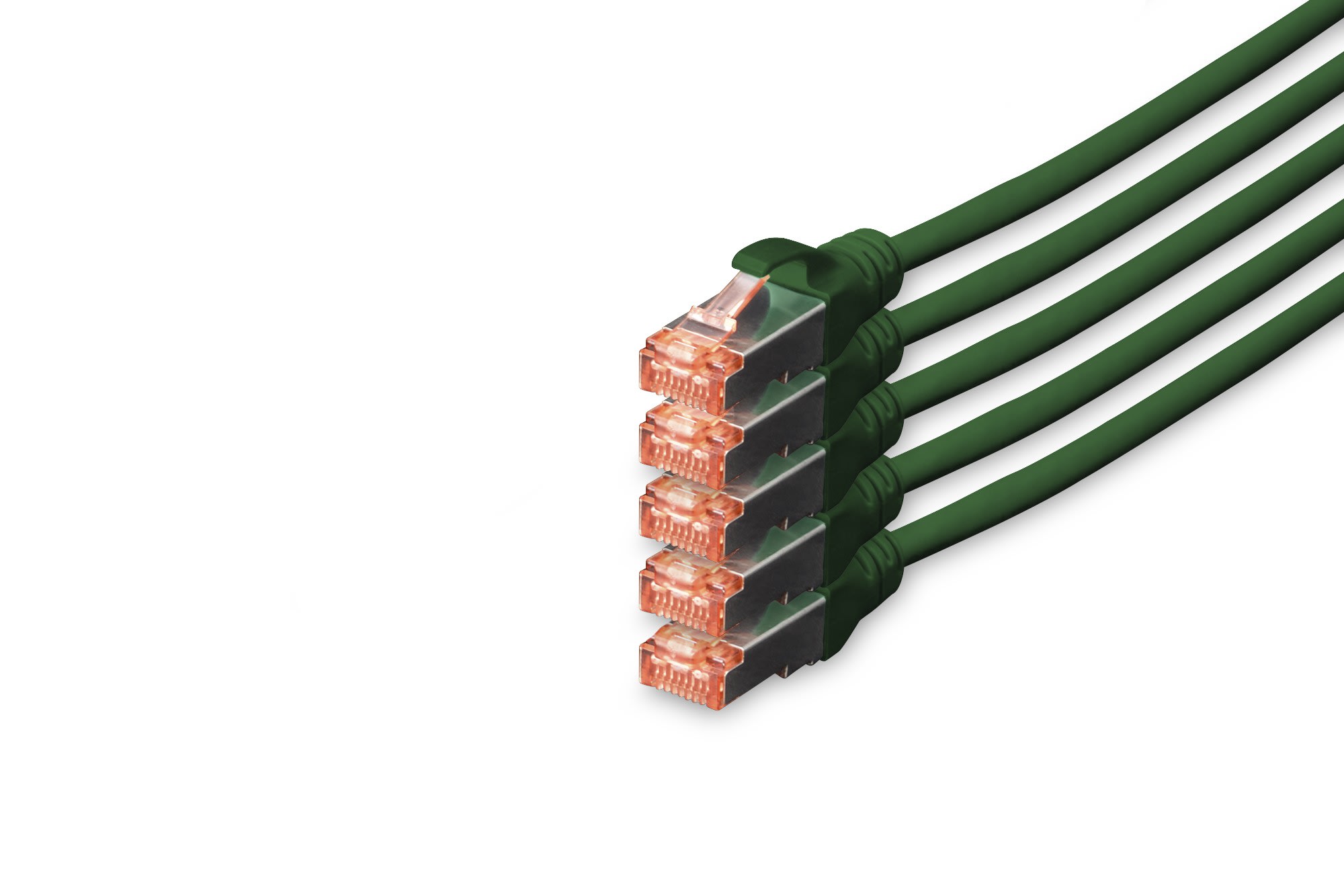 Assmann Electronic - Câble CAT6 S-FTP, Cu, LSZH AWG 27/7, longueur 10 m, 5 pièces, couleur vert
