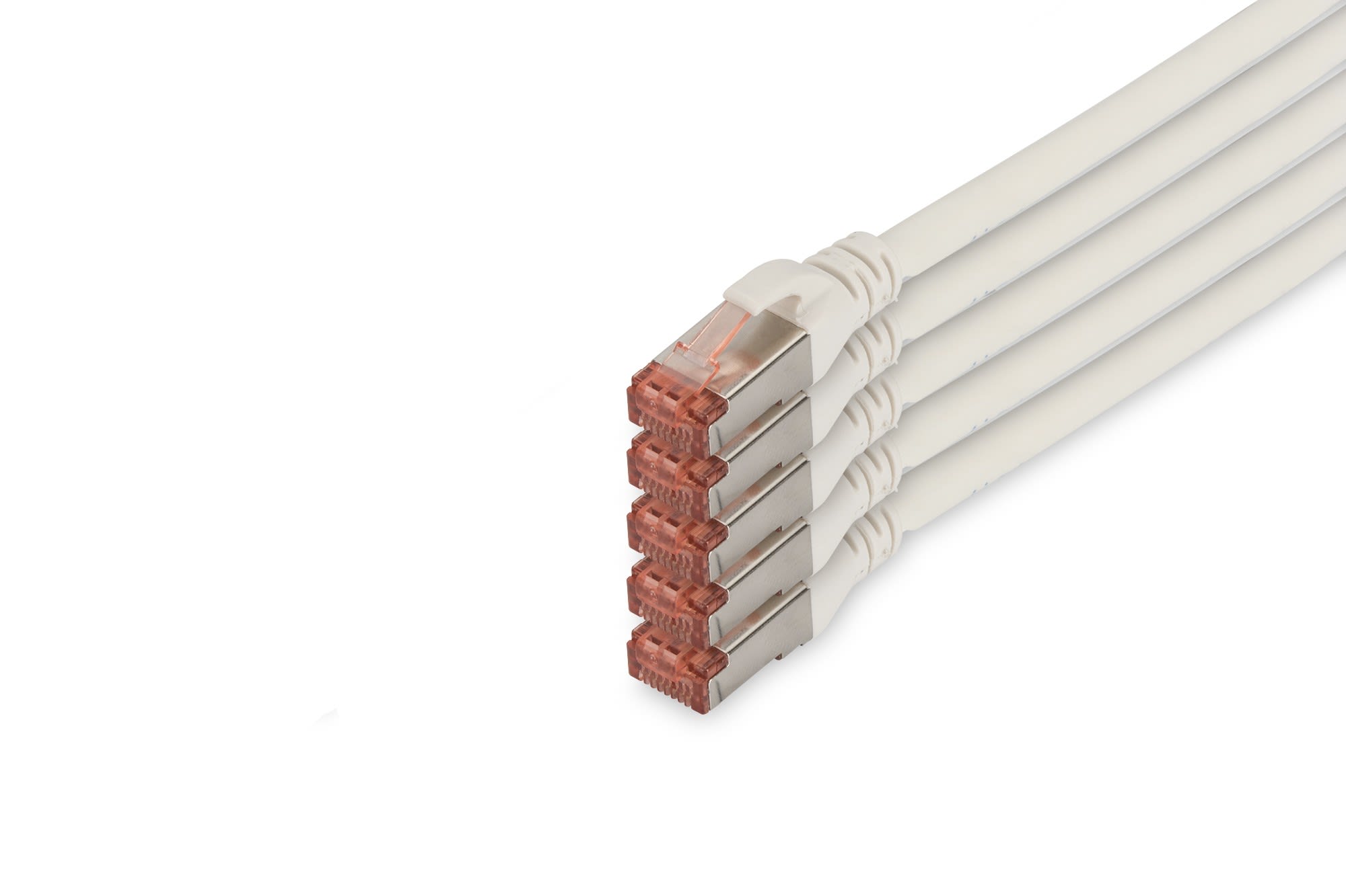 Assmann Electronic - Câble CAT6 S-FTP, Cu, LSZH AWG 27/7, longueur 10 m, 5 pièces, couleur blanc
