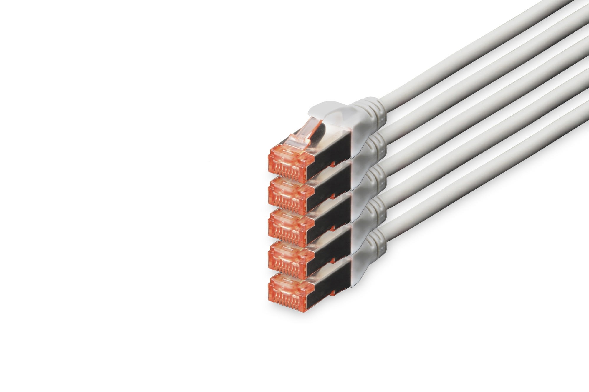 Assmann Electronic - Câble CAT6 S-FTP, Cu, LSZH AWG 27/7, longueur 15 m, 5 pièces, couleur gris