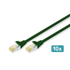 Assmann Electronic - Câble réseau CAT6A S-FTP,Cu, LSZH AWG 26/7, longueur 1 m, 10 pièces, vert
