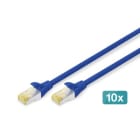 Assmann Electronic - Câble réseau CAT6A S-FTP,Cu, LSZH AWG 26/7, longueur 2 m, 10 pièces, bleu