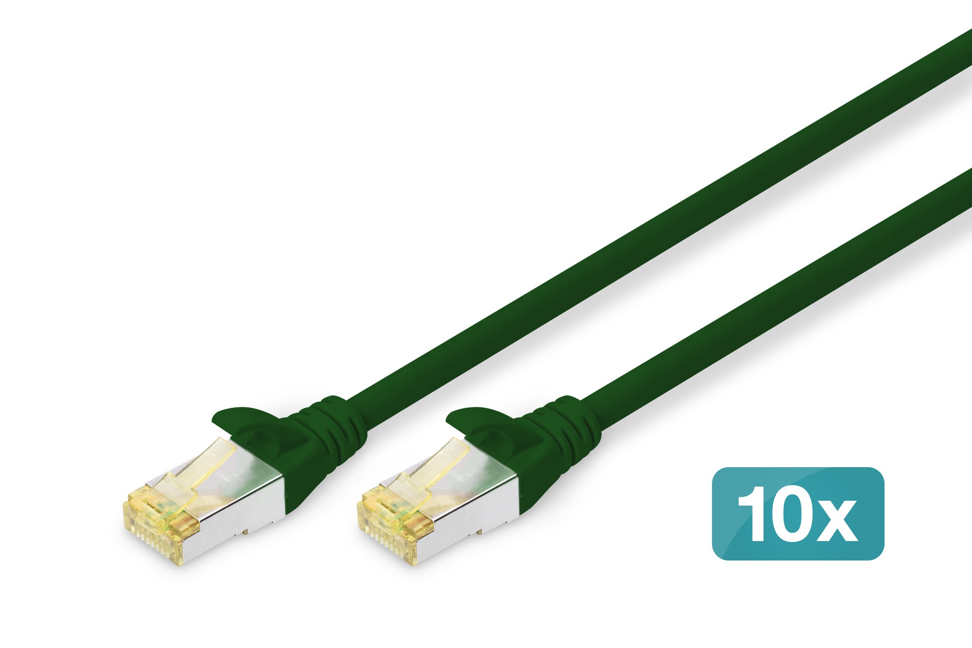 Assmann Electronic - Câble réseau CAT6A S-FTP,Cu, LSZH AWG 26/7, longueur 3 m, 10 pièces, vert