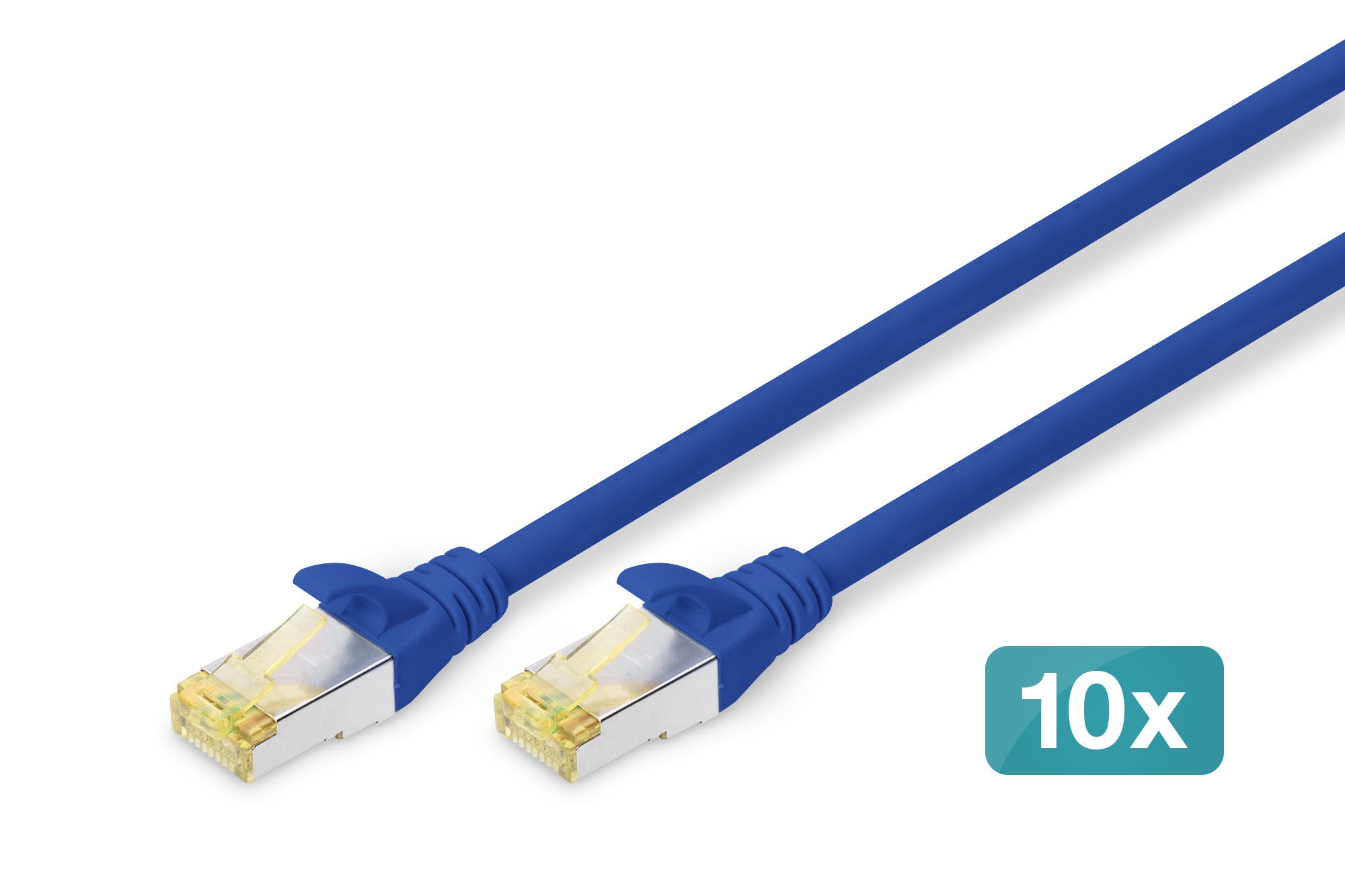 Assmann Electronic - Câble réseau CAT6A S-FTP,Cu, LSZH AWG 26/7, longueur 5 m, 10 pièces, bleu