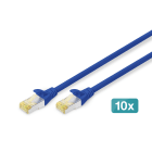 Assmann Electronic - Câble réseau CAT6A S-FTP,Cu, LSZH AWG 26/7, longueur 5 m, 10 pièces, bleu