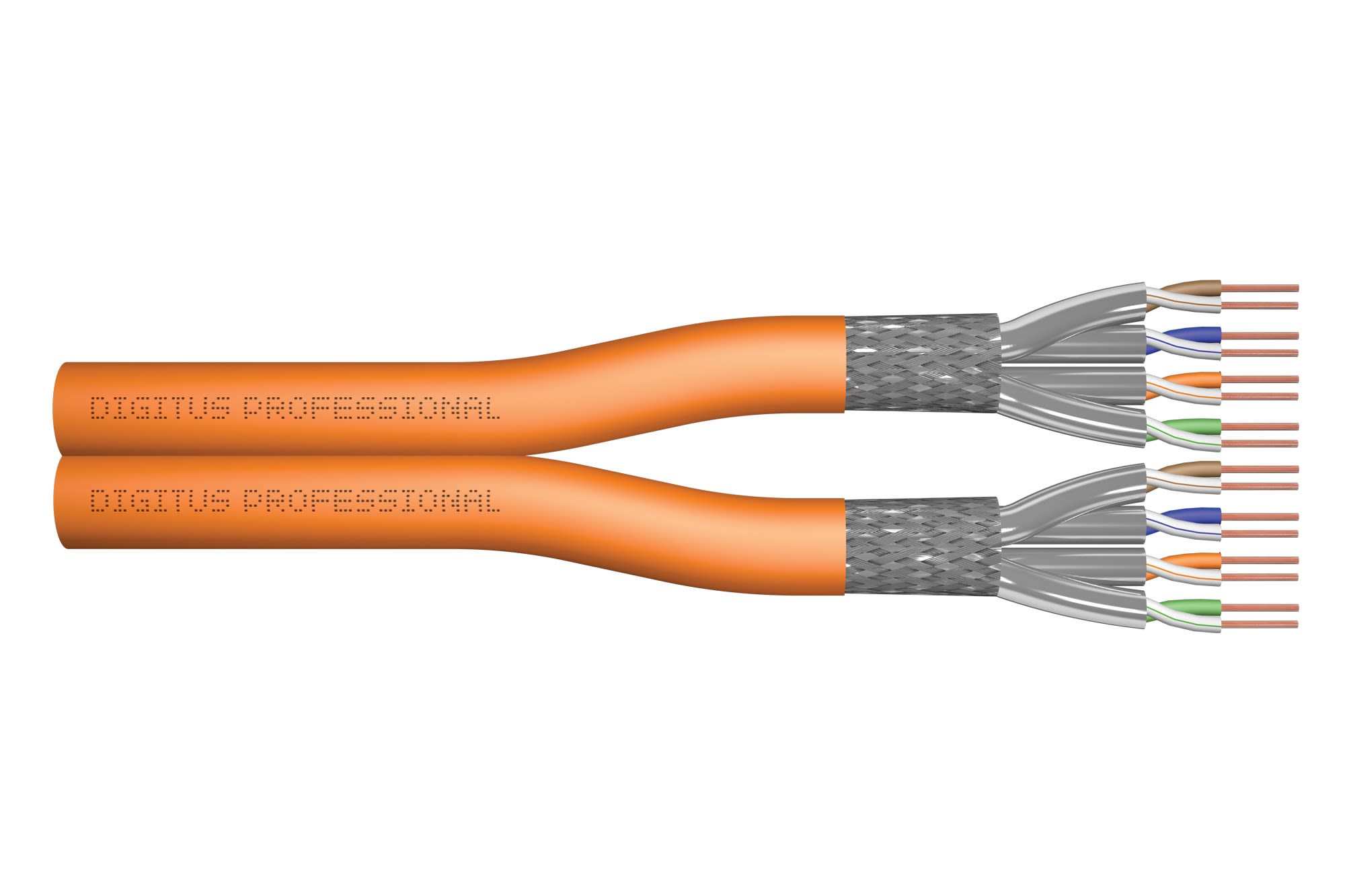 Assmann Electronic - CAT7 S-FTP, 1200 MHz Dca (EN 50575), AWG 23/1, 500m touret, DX, orange