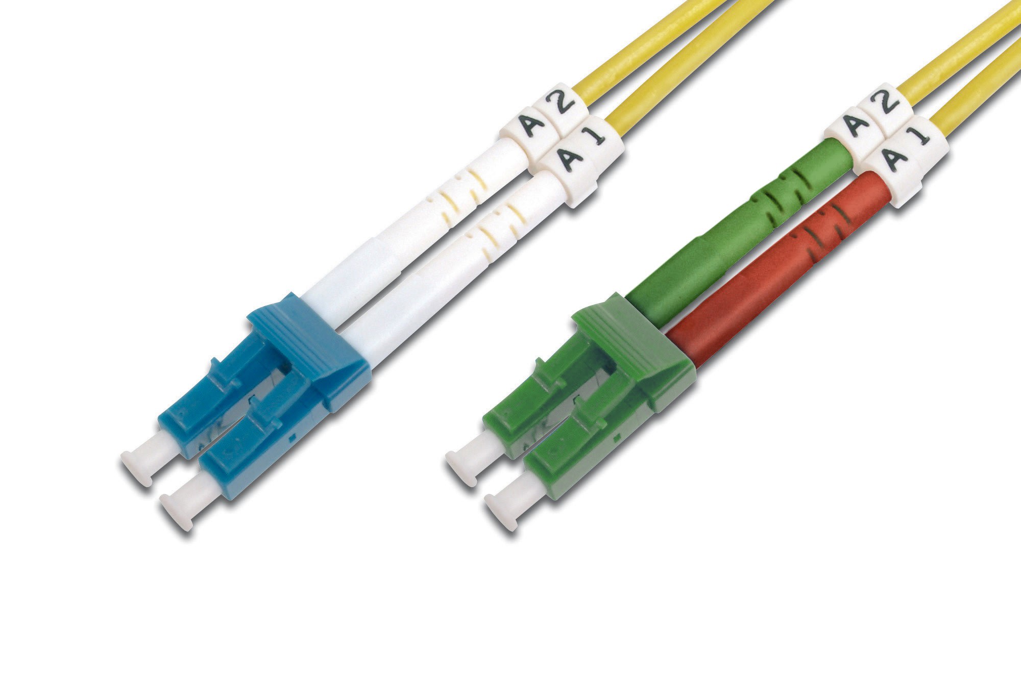 Assmann Electronic - Câble patch FO duplex, LC (APC) to LC (PC) SM OS2 09/125 µ, 2 m