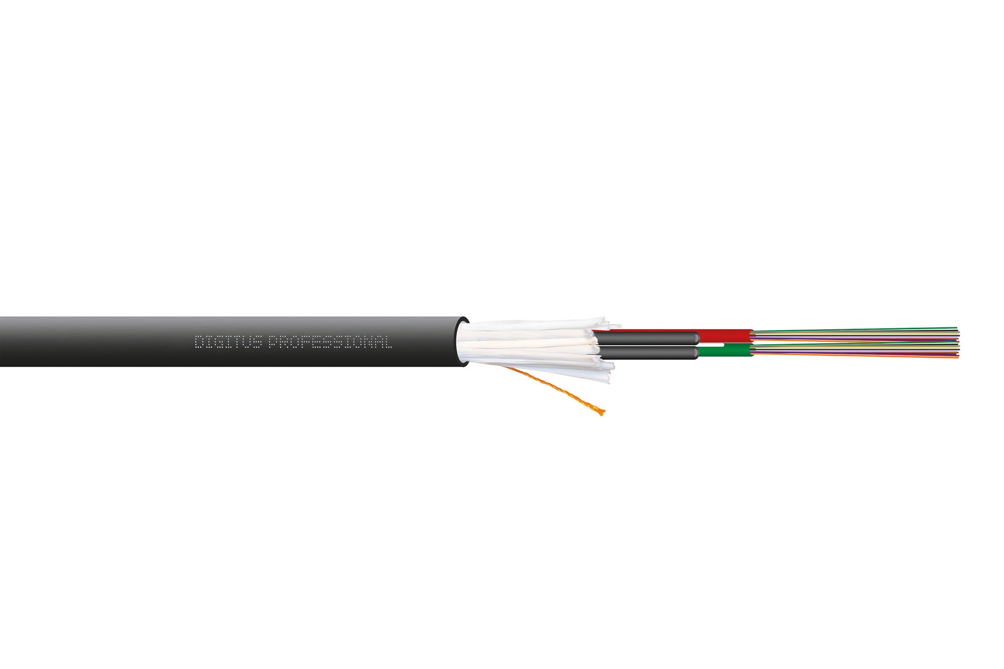 Assmann Electronic - FO A-I-DQ(ZN)BH 24E 9/125µ SM OS2 24 fibres In/Outdoor Multitube LSZH noir 1m