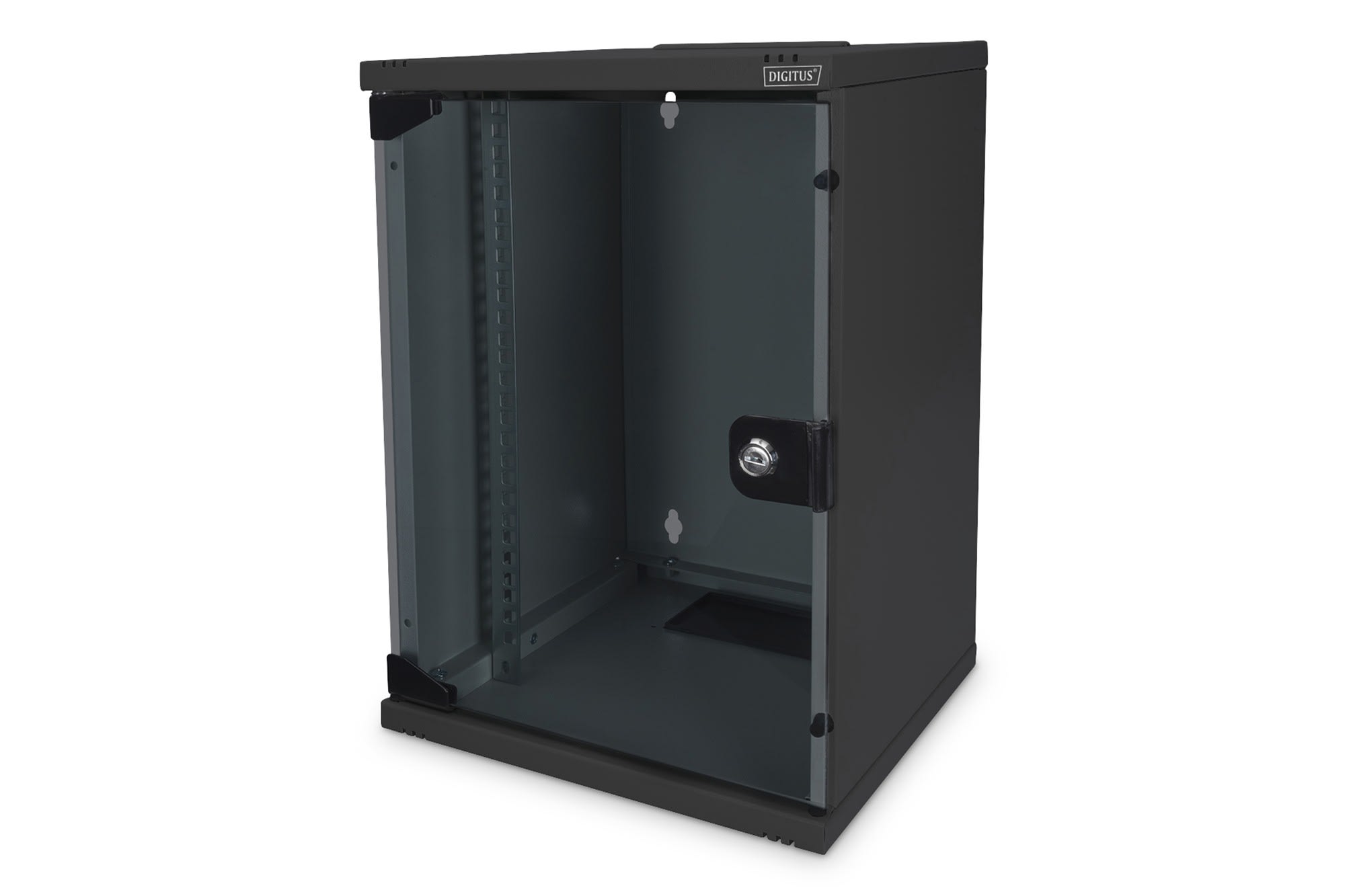 Assmann Electronic - 254 mm (10") Boîtier mural 9U 464x312x300 mm, couleur noir (RAL 9005)