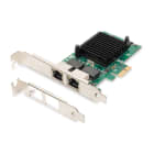 Assmann Electronic - Carte PCI Express Gigabit Ethernet, 2 portes 32 bits,chipset Intel