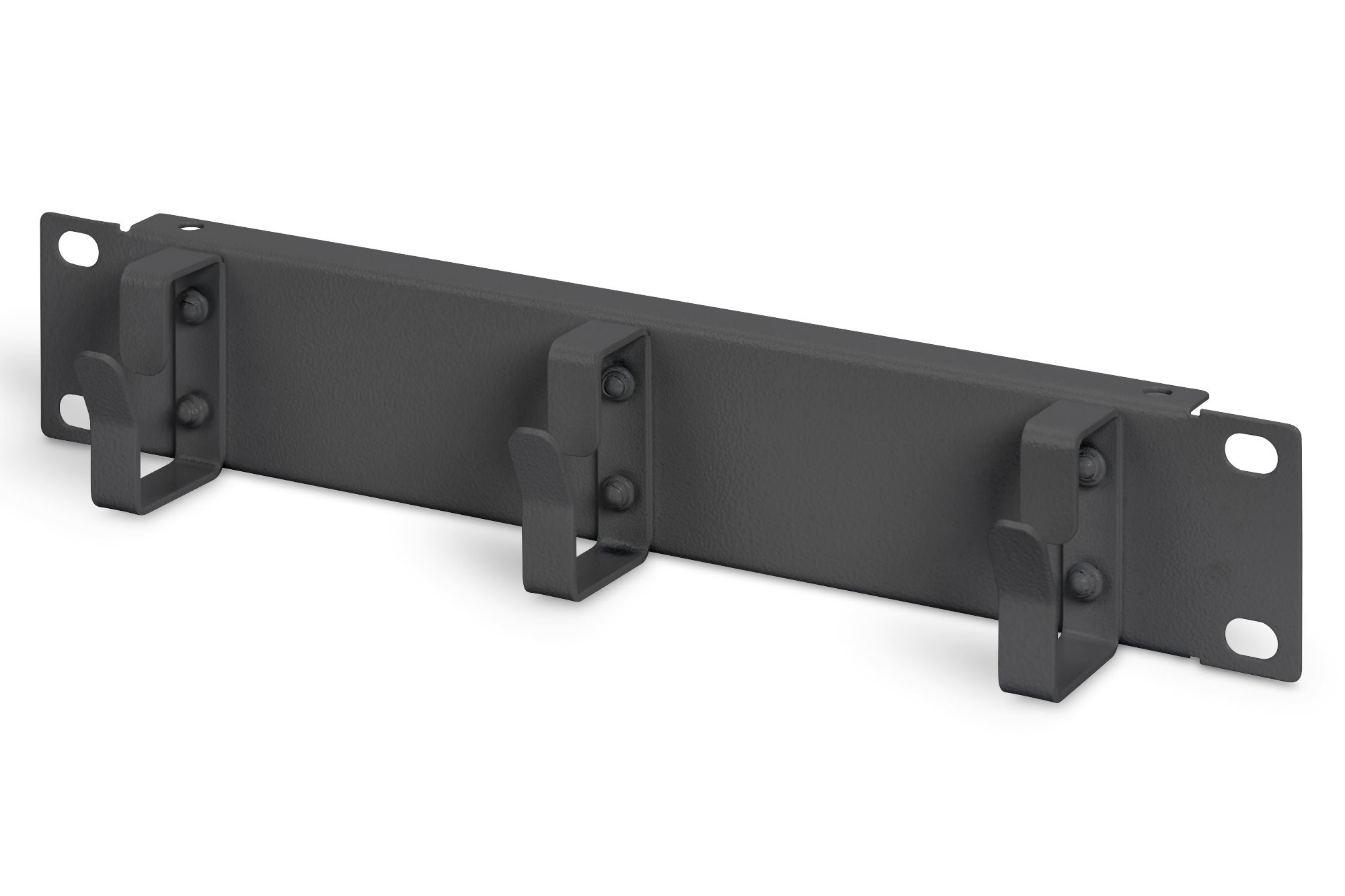 Assmann Electronic - Panneau de rangement de câbles 10" 1U 3x anneaux de câble, 44x254x50 mm, noir