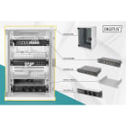 Assmann Electronic - Pack réseau 10" 9U étagère, PDU, commutateur 8 ports, panneau brassage CAT6 gris
