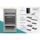 Assmann Electronic - Pack réseau 10 pouces, boîtier mural 12U incl., noir et divers composants