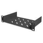 Assmann Electronic - Tablette 1U 254 mm 10', montage fixe 44x254x150 mm, couleur noir (RAL 9005)