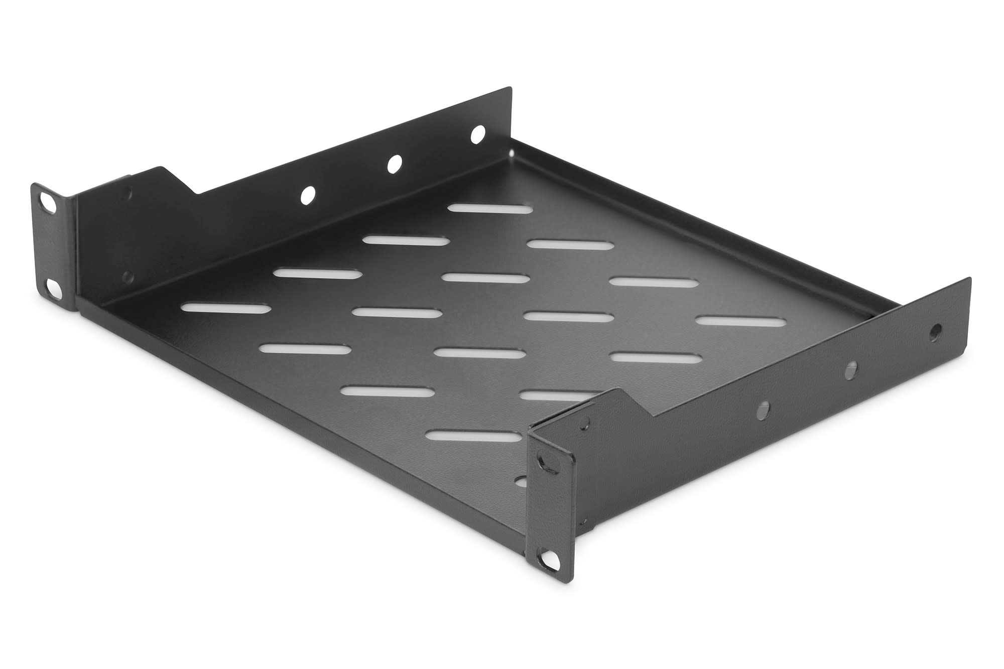 Assmann Electronic - Tablette 1U 254 mm (10 pouces) 44 x 254 x 200 mm, couleur noir (RAL 9005)