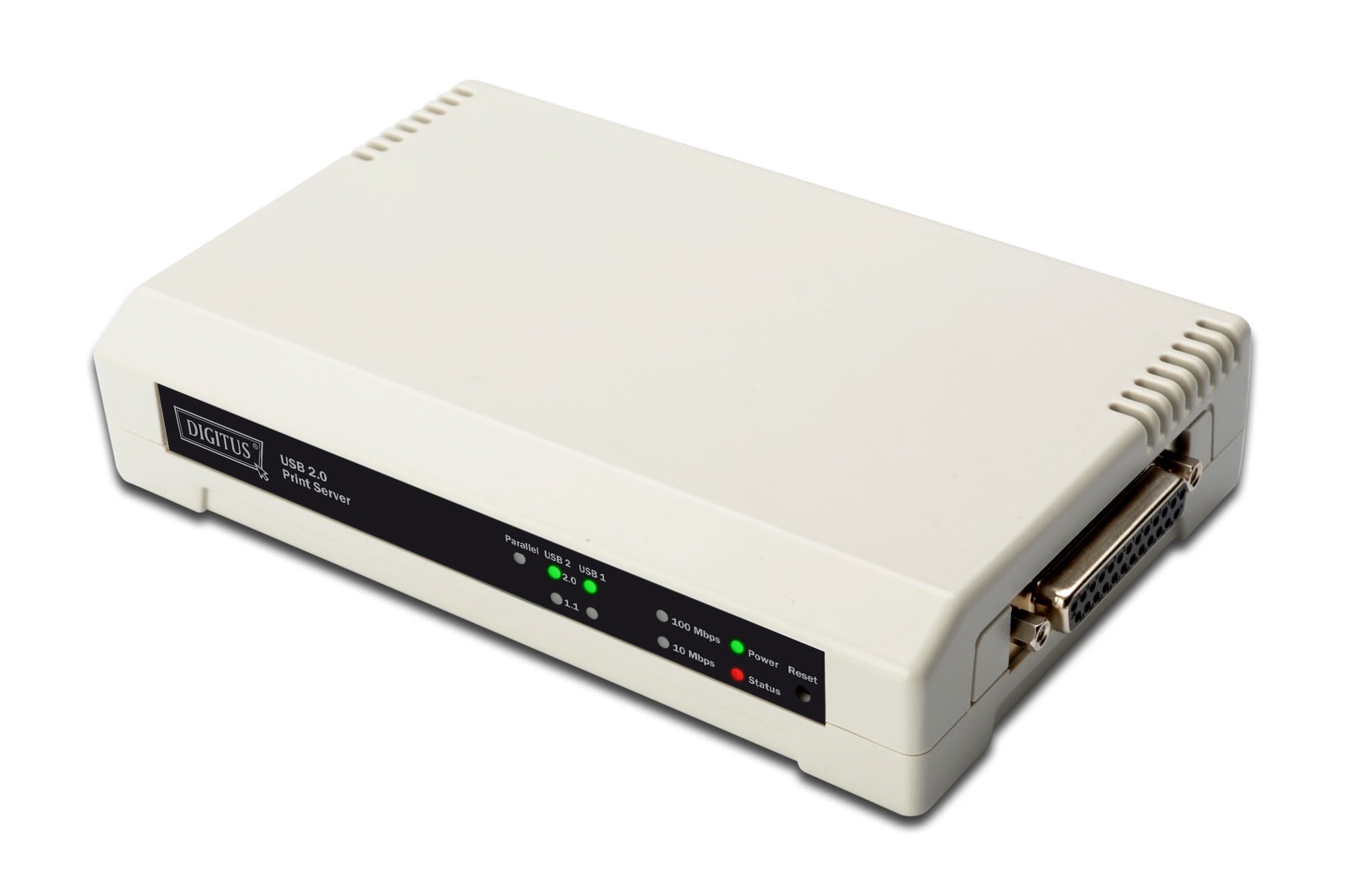 Assmann Electronic - Serveur impression USB/parallèle 3 ports 1xRJ45, 2xUSB A, 1xDB-36-pin M Centr.