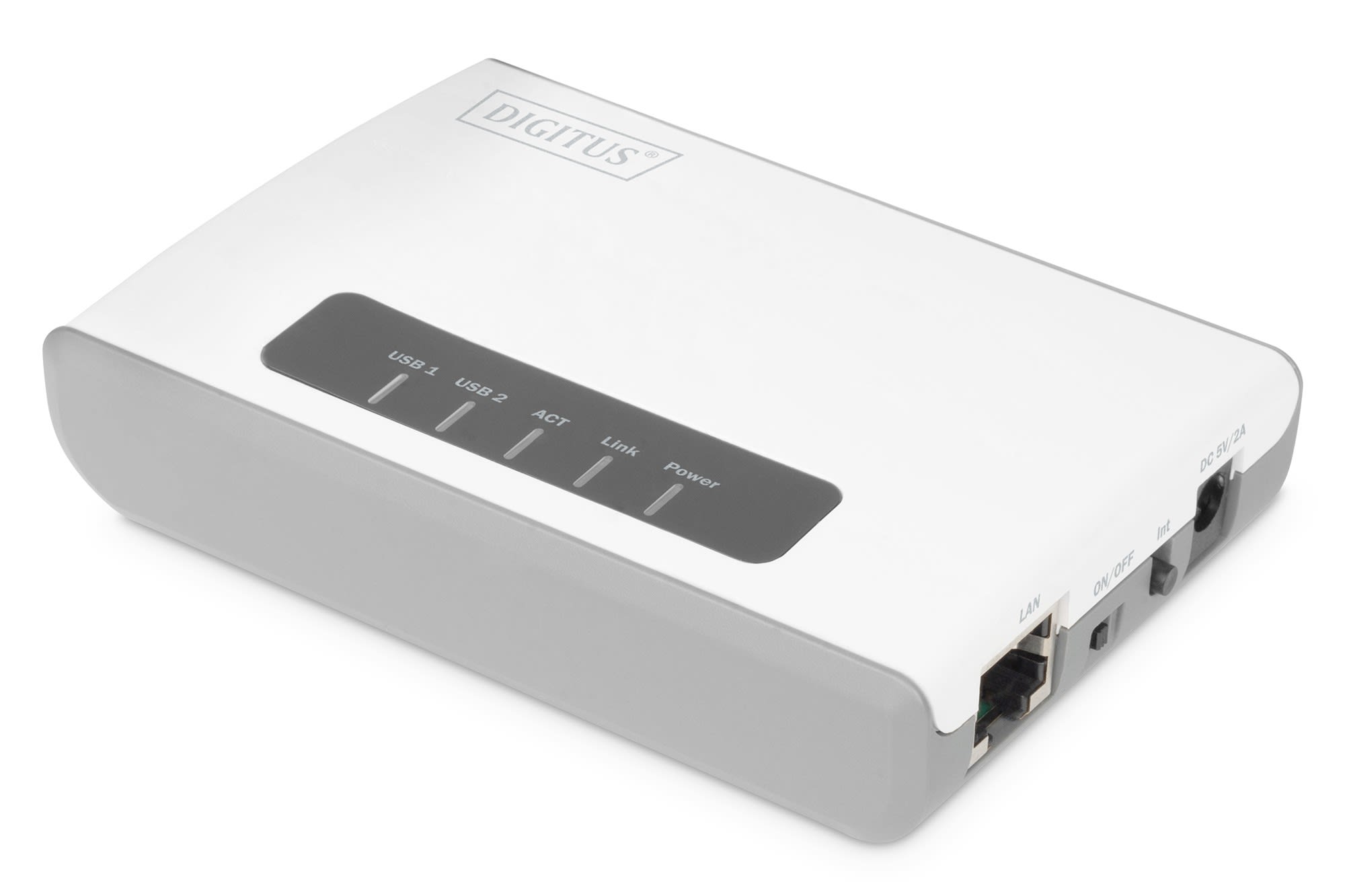 Assmann Electronic - Serveur réseau Multifonction sans fil 300N 2 ports, USB 2.0, Hub réseau USB, NAS