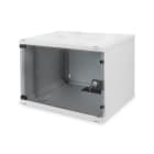 Assmann Electronic - Coffret mural 7U, SOHO, non monté 370x540x400 mm, porte en verre, gris