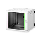 Assmann Electronic - Boîtier mural 9U, Unique, 509 x 600 x 600 mm en deux parties, pivotant, gris