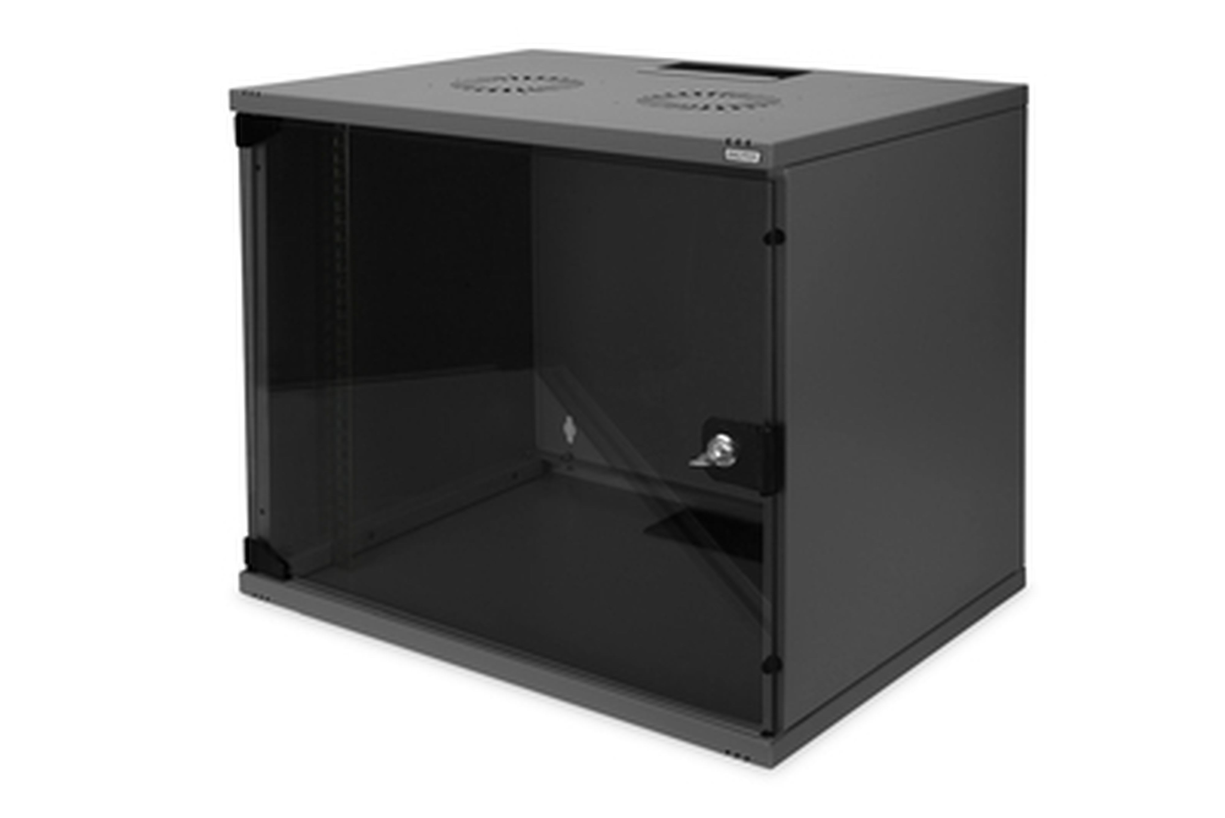 Assmann Electronic - Coffret mural 9U, SOHO, non monté 460x540x400 mm, porte en verre, noir