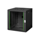 Assmann Electronic - Boîtier mural 12U, Unique, 643 x 600 x 600 mm en 2parties, pivotant, noir