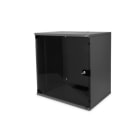 Assmann Electronic - Coffret mural 12U, SOHO, non monté 595x540x400 mm, porte vitrée, noir (RAL 9005)