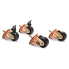 Assmann Electronic - Kit de roulettes pour racks universels & IP55 Schr. 4 pièces dont 2 blocables