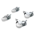 Assmann Electronic - Roulettes armoires murales standard x4, 2 pièces avec système de freinage