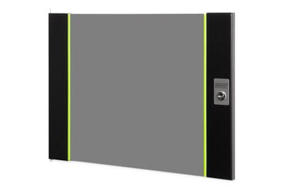Assmann Electronic - Porte avant en verre pour coffret mural 19" 9U UNIQUE couleur noire