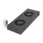 Assmann Electronic - Unité de ventilation 483 mm 19" 2 ventilateurs, Thermostat, interrupteur, noir
