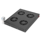 Assmann Electronic - Unité de ventilation 483 mm 19"4 ventilateurs, Thermostat, interrupteur, noir