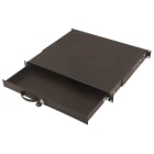 Assmann Electronic - 1U lockable drawer with handle 44x481x400 mm, noir (RAL 9005)