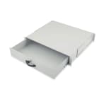 Assmann Electronic - 2U lockable drawer with handle 88x481x400 mm, gris (RAL 7035)