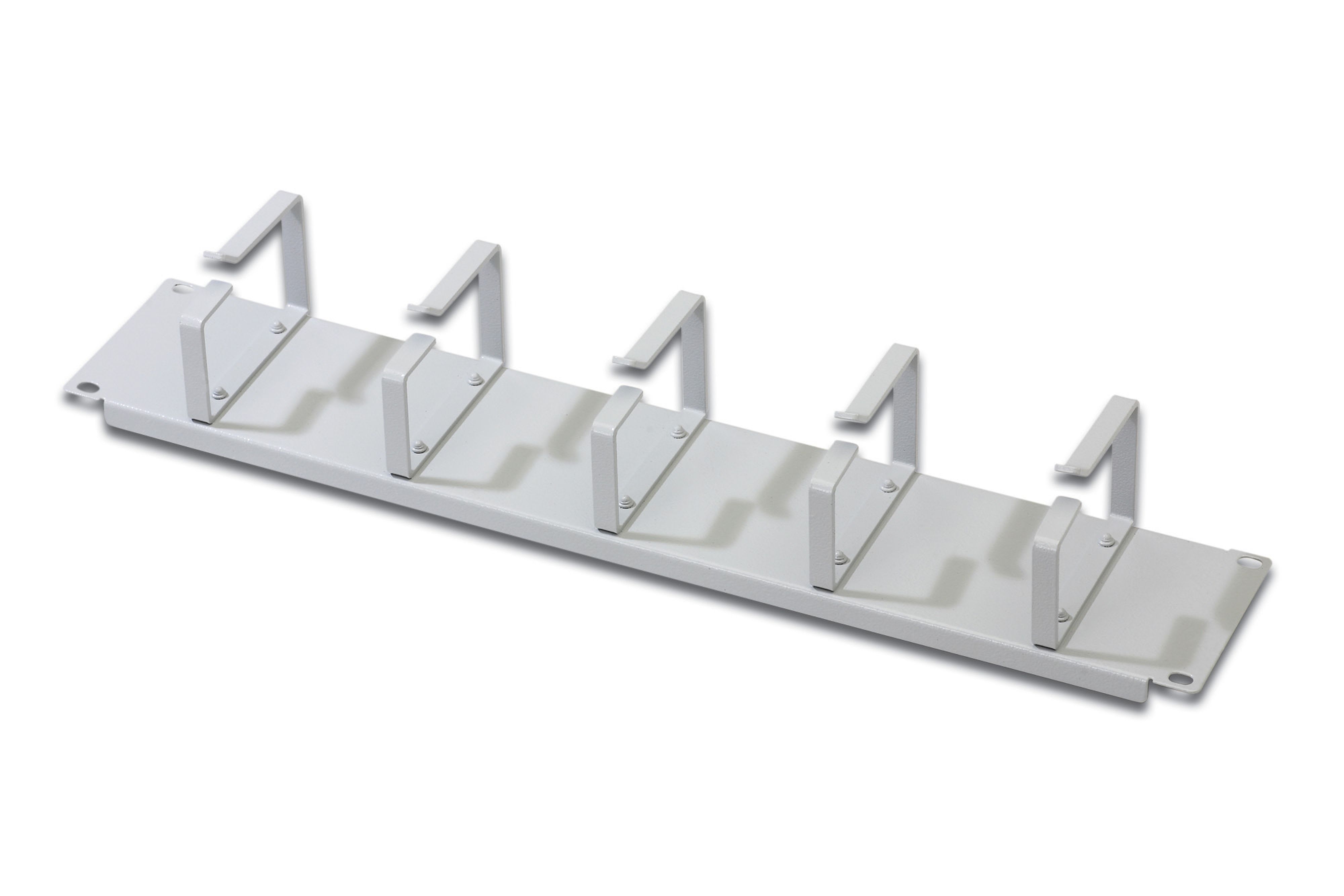 Assmann Electronic - Panneau de rangement de câbles 2U 5x anneaux de câble 85x60 mm, gris