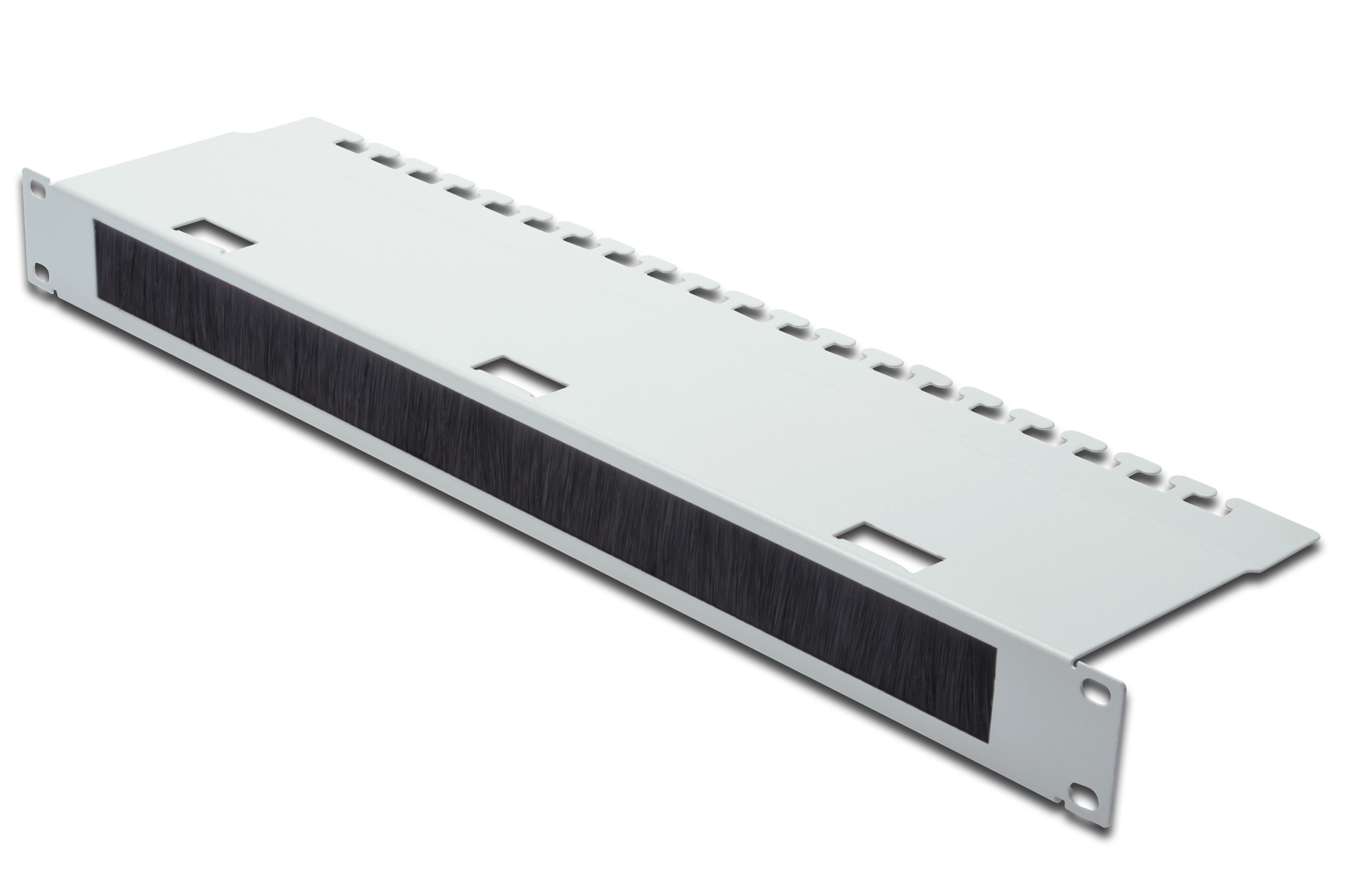 Assmann Electronic - Panneau de gestion des câbles 1U brosse 30x400 mm 480x120 mm, gris