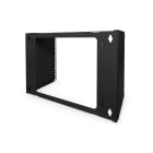 Assmann Electronic - Support montage mural 8U, 372x505x250 mm profondeur réglable, empilable, noir