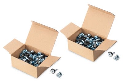 Assmann Electronic - Kit de vis d'installation M6, 100 pièces 100x vis, écrous et rondelles argentés