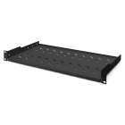Assmann Electronic - Tablette 1U fixe p. profondeur 400mm ou plus 45x482x25 mm, 15 kg, noir